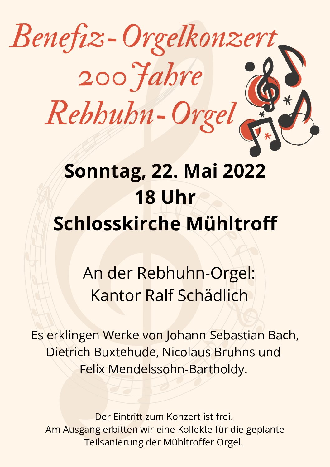 Benefiz-Orgelkonzert 200 Jahre Rebhuhn-Orgel